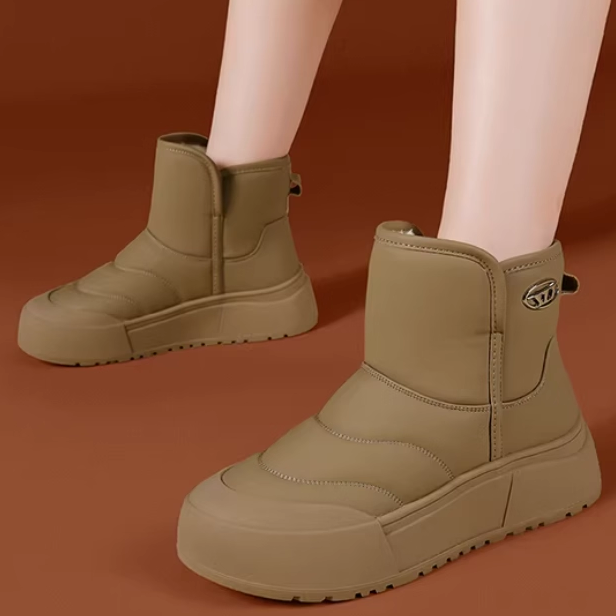 品牌真皮加绒雪地靴女2025冬季厚底保暖东北防水棉鞋防滑短筒短靴,女鞋,时尚雪地靴,淘宝优惠券,粉丝福利购,淘宝优惠卷