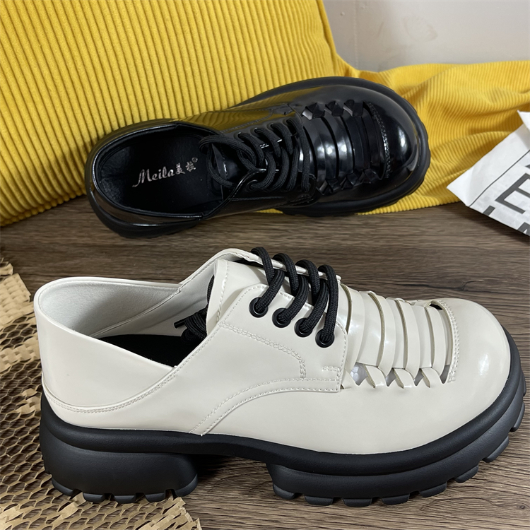 头层牛皮玛丽珍鞋英伦风厚底小皮鞋2024春秋季新款圆头深口单鞋女