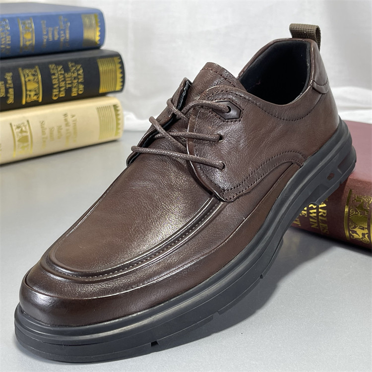 品牌男鞋头层牛皮2025新款真皮商务休闲皮鞋男英伦软底正装上班鞋,流行男鞋,休闲皮鞋,淘宝优惠券,粉丝福利购,淘宝优惠卷