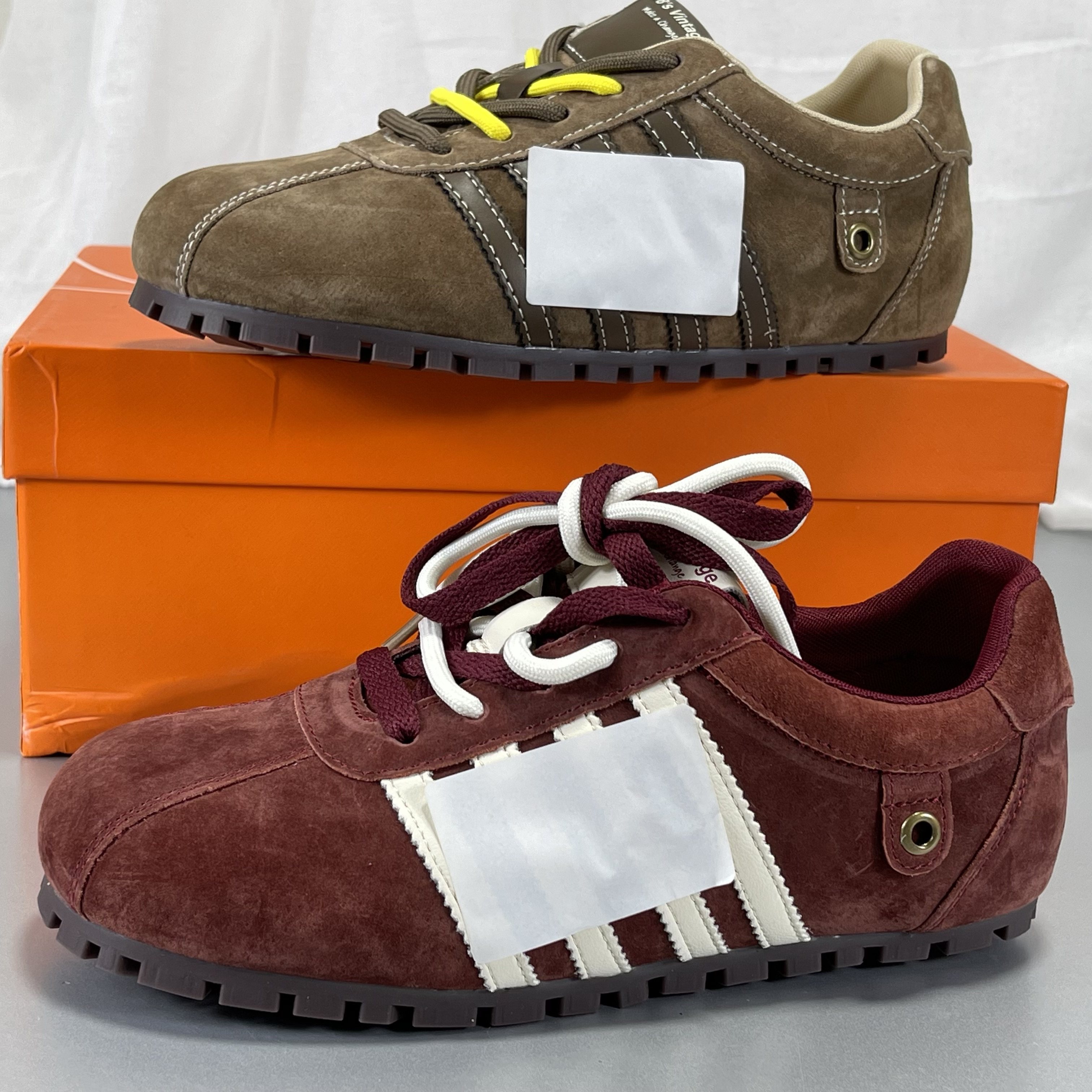 美拉德系带阿甘鞋牛皮2025新款真皮圆头德训鞋百搭女鞋休闲运动鞋,女鞋,时尚休闲鞋,淘宝优惠券,粉丝福利购,淘宝优惠卷