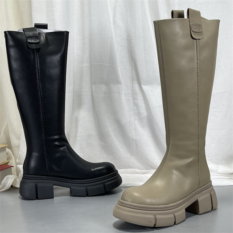 专柜正品牛皮长筒靴骑士靴不过膝厚底真皮显瘦厚底复古高筒靴女子,女鞋,骑士靴,淘宝优惠券,粉丝福利购,淘宝优惠卷