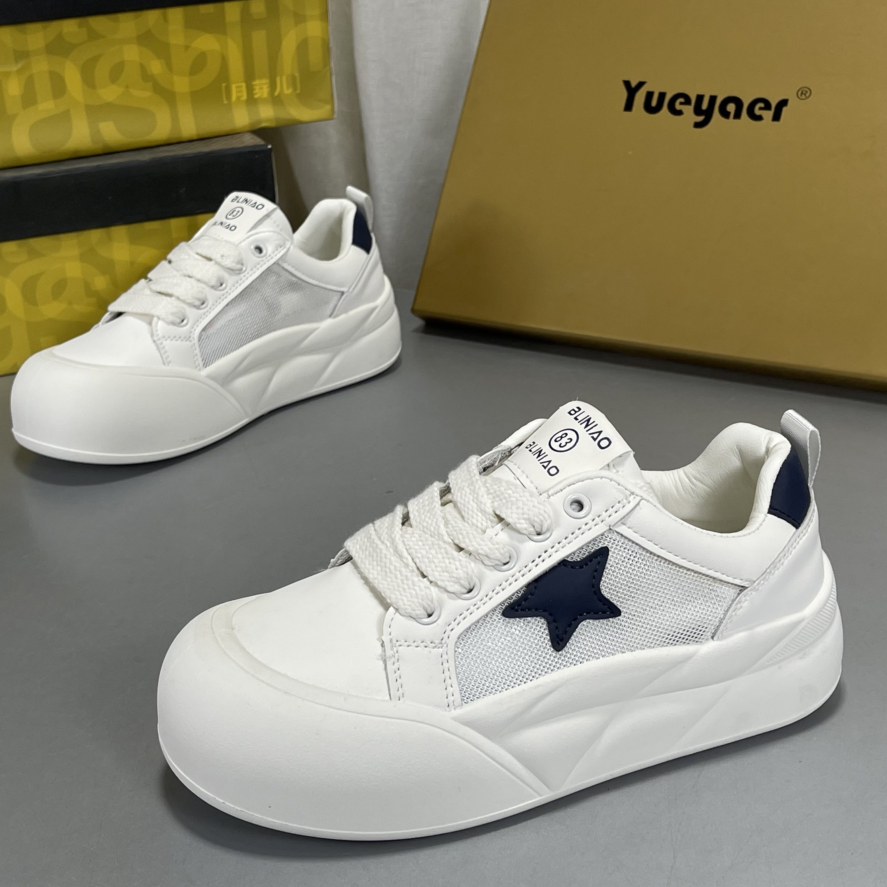 月芽儿厚底星星小白鞋女春秋透气丑萌大头鞋小众休闲学生面包鞋,女鞋,时尚休闲鞋,淘宝优惠券,粉丝福利购,淘宝优惠卷