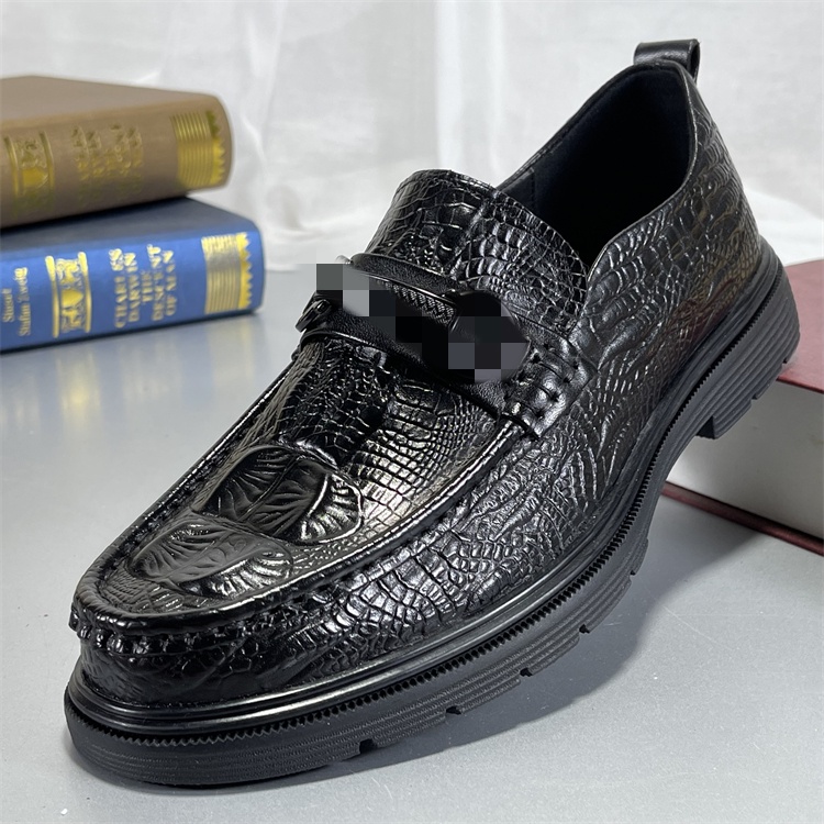 牛皮男鞋2025新款春季豆豆鞋真皮软底一脚蹬懒人驾车休闲皮鞋男士