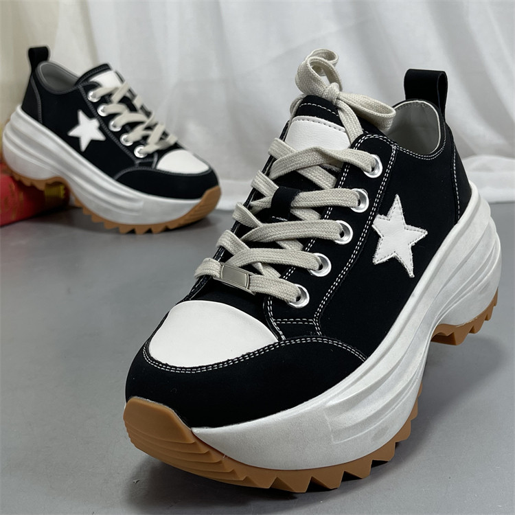 品牌女鞋2025新款春秋流行的厚底松糕厚底真皮休闲运动鞋老爹鞋,女鞋,时尚休闲鞋,淘宝优惠券,粉丝福利购,淘宝优惠卷