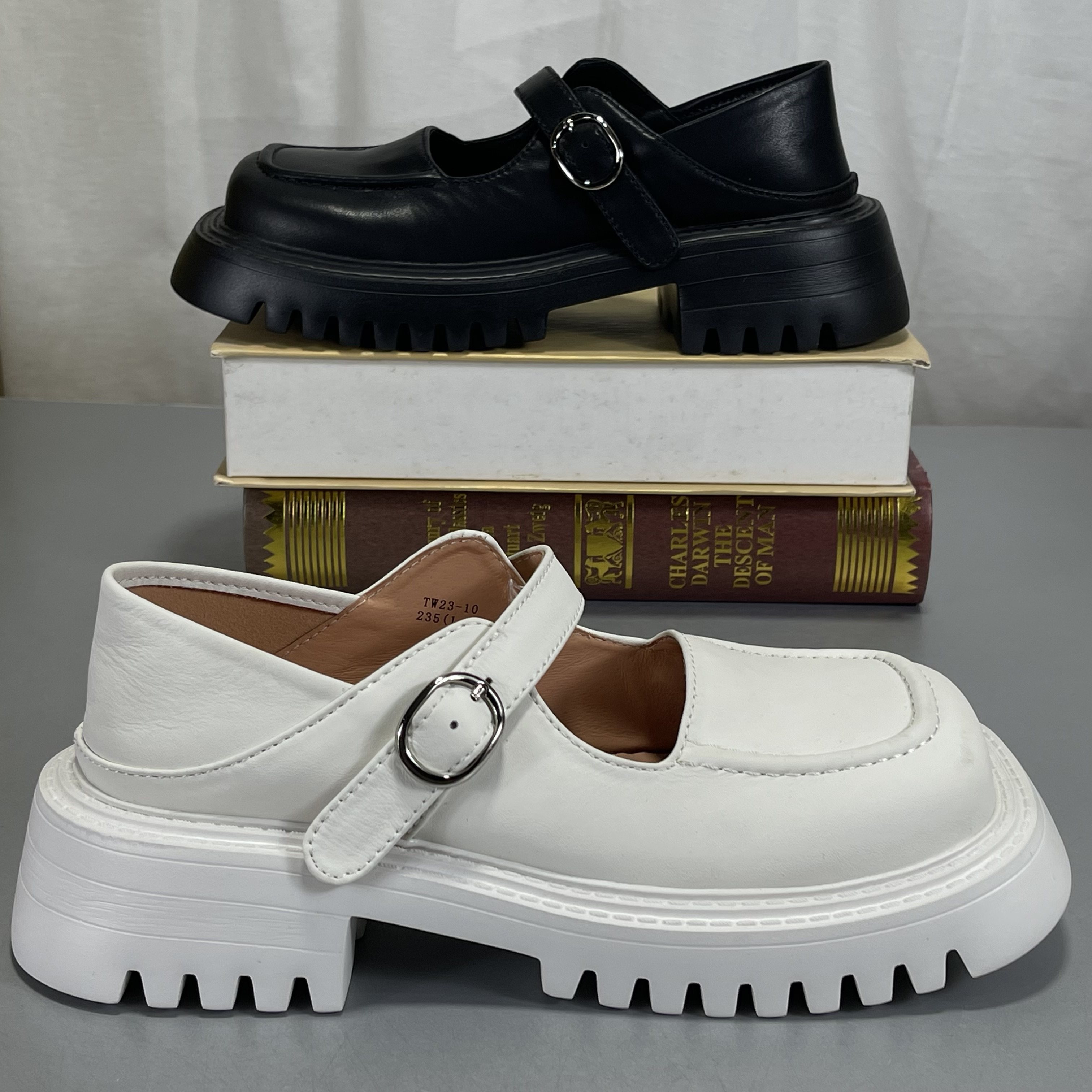 法式方头复古森系真皮女鞋小皮鞋粗跟休闲厚底松糕鞋玛丽珍鞋单鞋,女鞋,玛丽珍鞋,淘宝优惠券,粉丝福利购,淘宝优惠卷