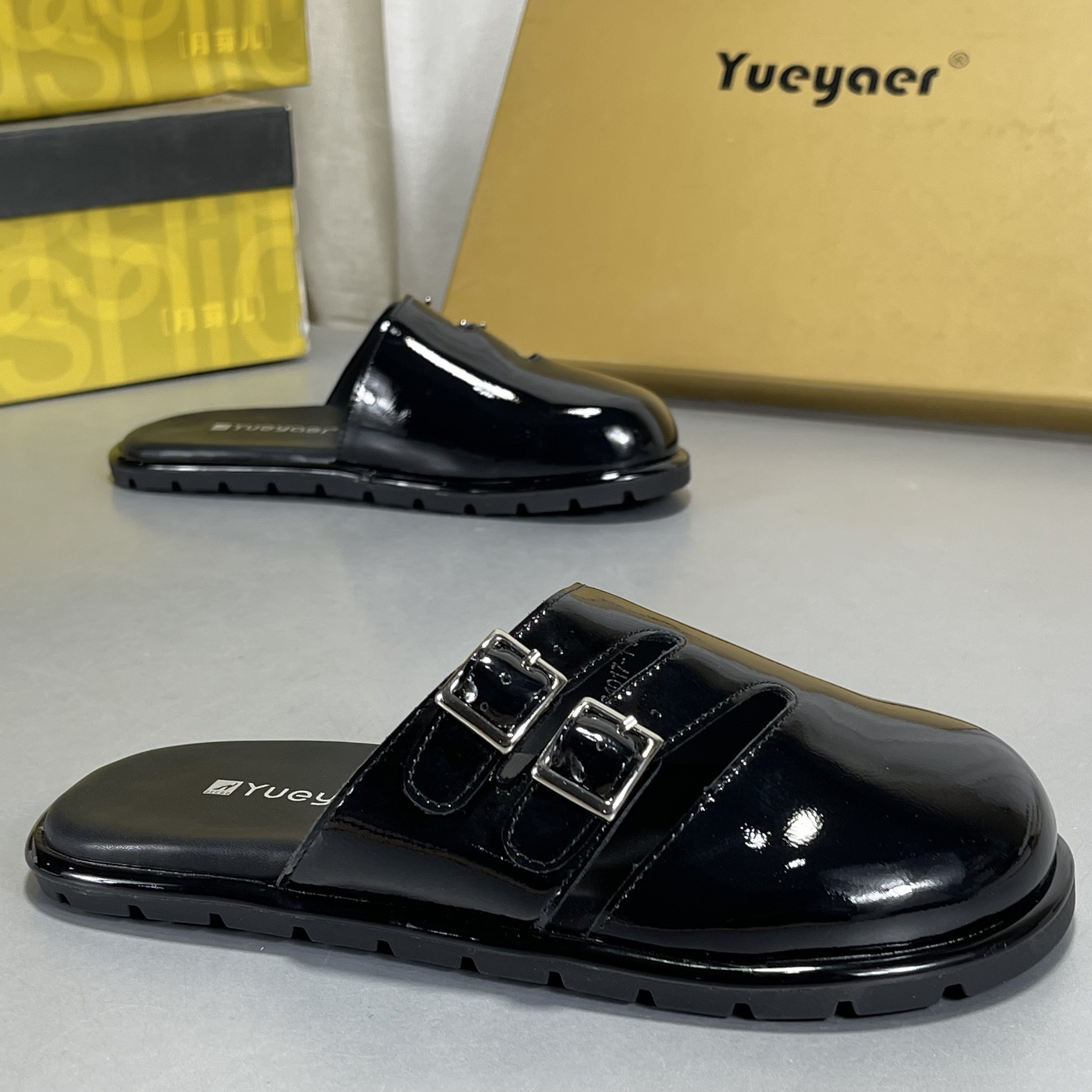 月芽儿羊皮穆勒鞋女2026春夏法式平底真皮包头半拖鞋懒人勃肯鞋,女鞋,其他拖鞋,淘宝优惠券,粉丝福利购,淘宝优惠卷