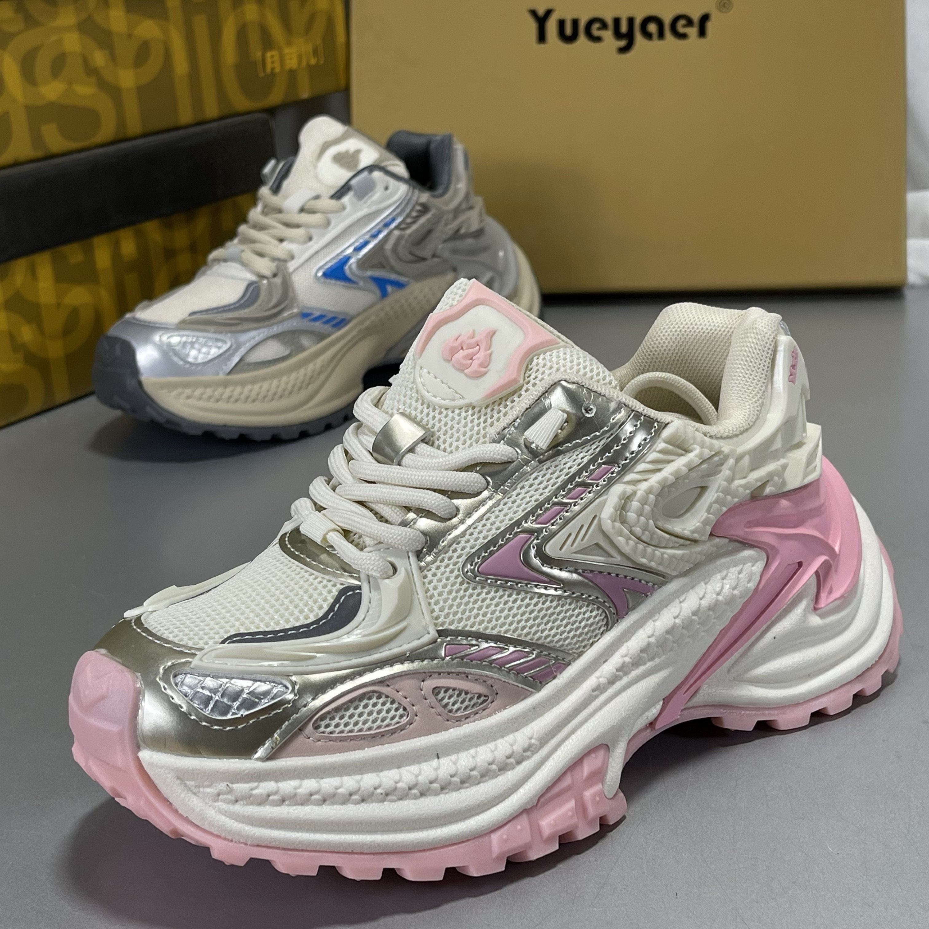 【钟楚曦同款】月芽儿正品老爹鞋女厚底2025春秋厚底休闲运动鞋子,女鞋,时尚休闲鞋,淘宝优惠券,粉丝福利购,淘宝优惠卷