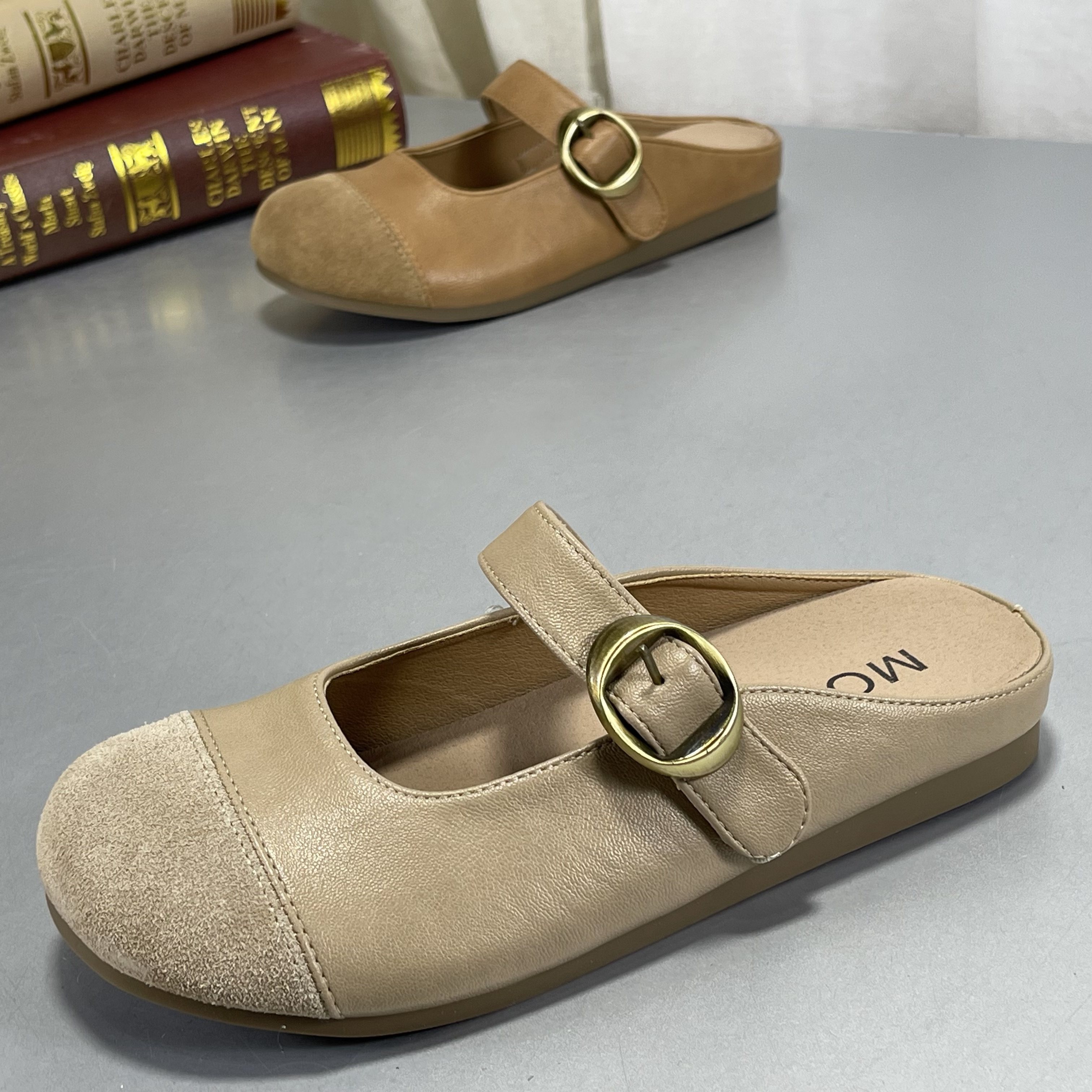 品牌尾断码处理复古百搭勃肯鞋女真皮软底休闲半拖包头女鞋豆豆鞋,女鞋,其他拖鞋,淘宝优惠券,粉丝福利购,淘宝优惠卷