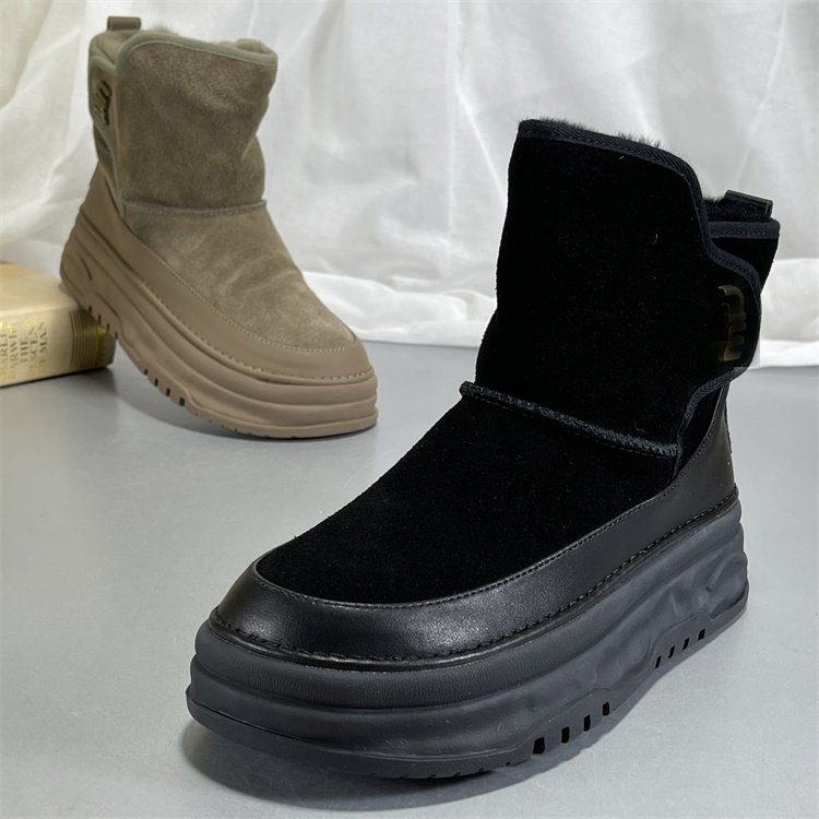 牛皮毛一体雪地靴女加绒加厚2025冬季新款真皮真毛女鞋厚底雪地靴,女鞋,时尚雪地靴,淘宝优惠券,粉丝福利购,淘宝优惠卷