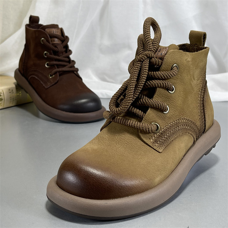 头层牛皮马丁靴25秋冬新款文艺复古休闲短靴女圆头系带侧拉链单靴,女鞋,马丁靴,淘宝优惠券,粉丝福利购,淘宝优惠卷