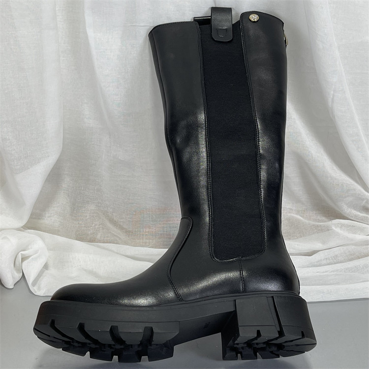 专柜正品牛皮骑士靴女2025秋冬后拉链粗跟真皮高筒不过膝长筒靴子,女鞋,骑士靴,淘宝优惠券,粉丝福利购,淘宝优惠卷