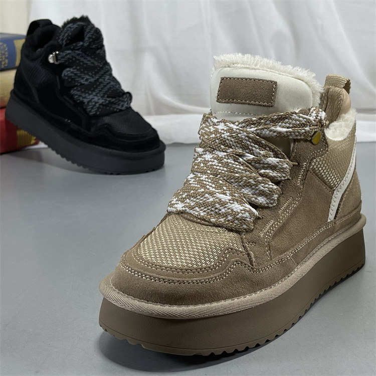 品牌撤柜皮毛一体加绒加厚雪地靴女系带软底防滑保暖运动休闲棉鞋,女鞋,时尚雪地靴,淘宝优惠券,粉丝福利购,淘宝优惠卷