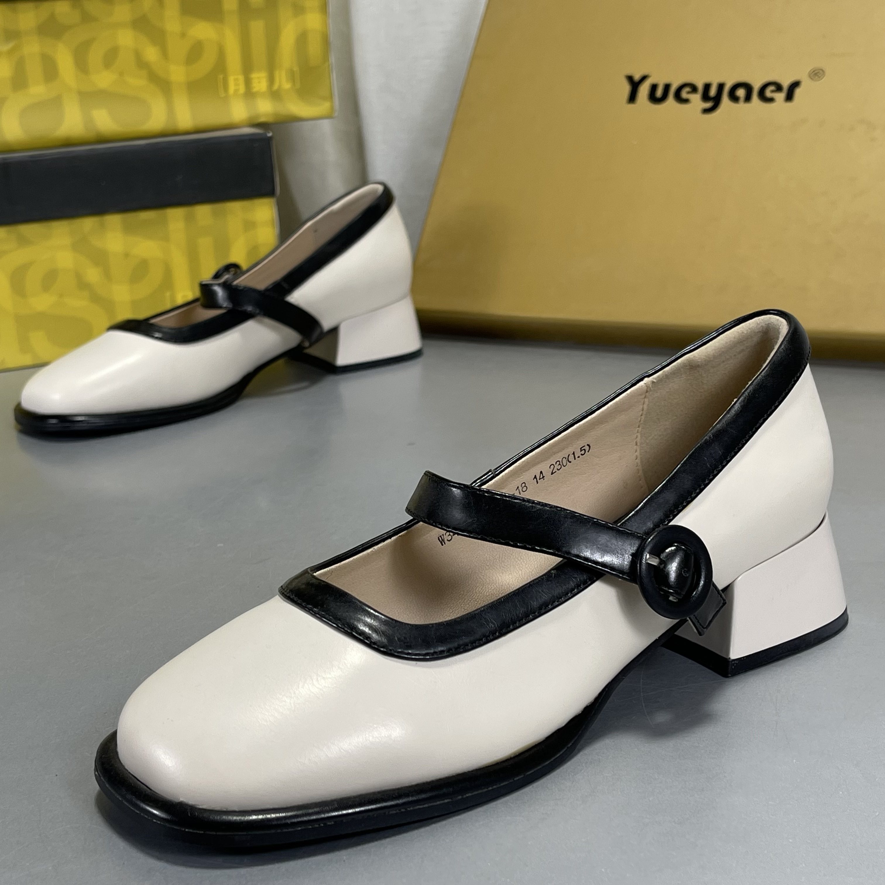 月芽儿牛皮玛丽珍鞋小香风2026早春晚晚风低跟单鞋通勤真皮乐福鞋,女鞋,玛丽珍鞋,淘宝优惠券,粉丝福利购,淘宝优惠卷