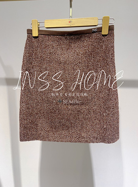 卡芙芮2024秋国内专柜代购4C411205咖啡色短裙539