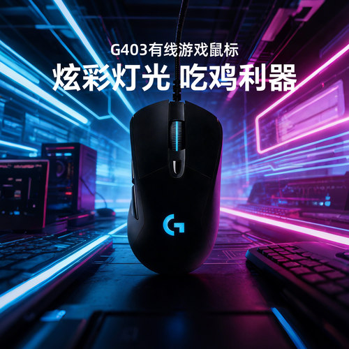 罗技G403有线游戏鼠标RGB灯光