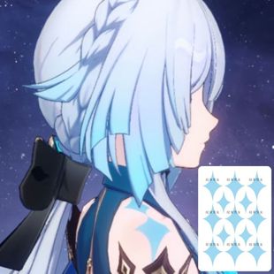 崩坏星穹铁道刻律德菈肩膀漫展COS纹身贴道具水转印贴纸包邮