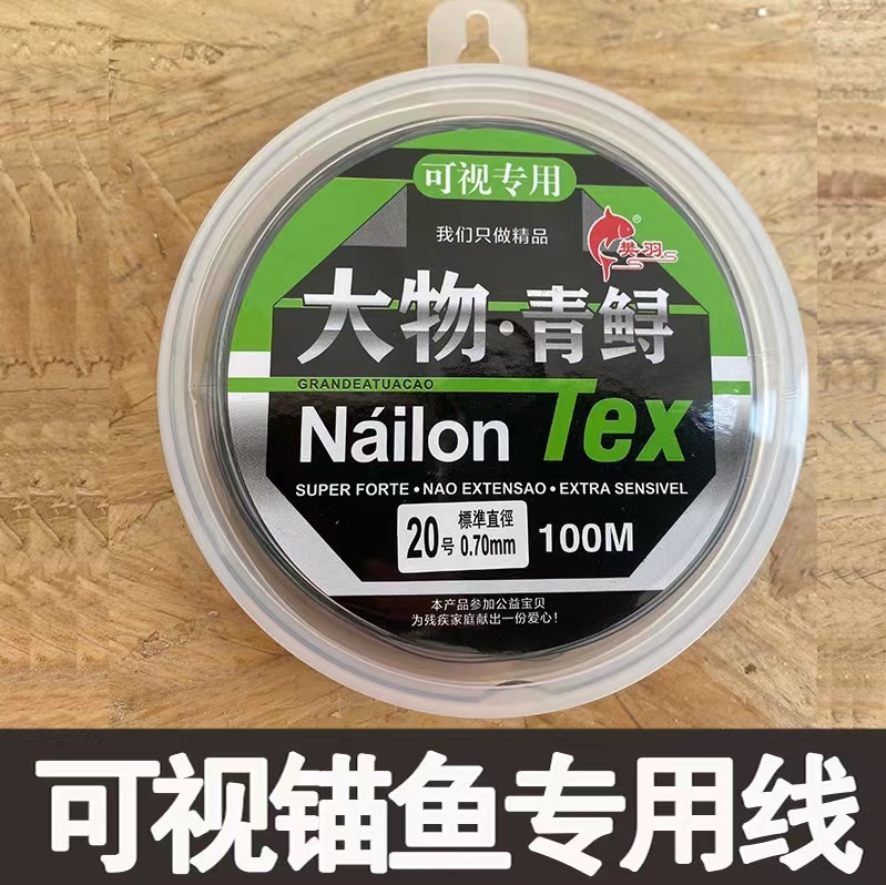 mg渔乐可视锚鱼专用子线巨物线尼龙海竿鱼线水下锚鱼摄像头副线组