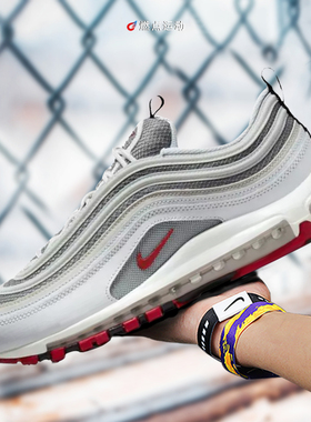 Nike/耐克 NIKE AIR MAX 97 银白红男子运动休闲鞋DM0027-100