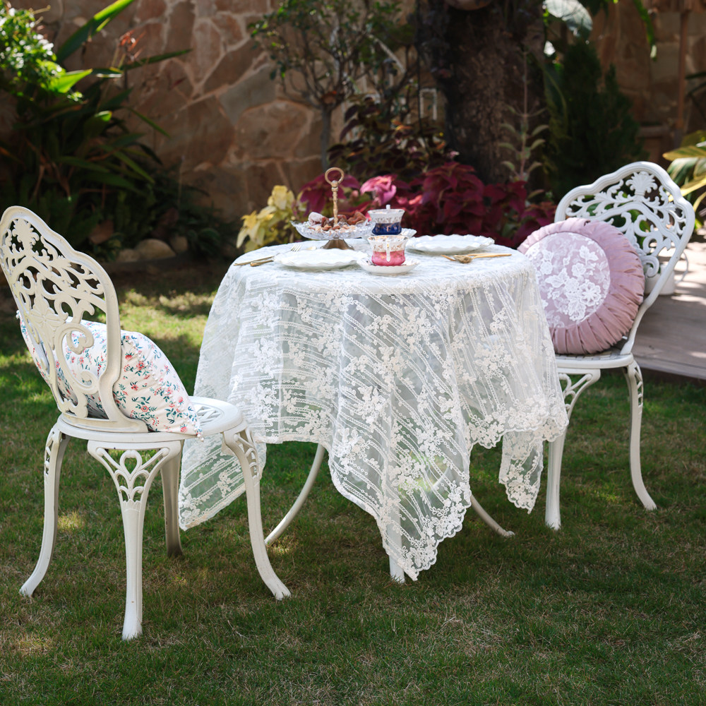 蕾丝桌布防水布艺MISS PEONY欧美法式轻奢户外圆桌餐垫长茶几台布,居家布艺,桌布,淘宝优惠券,粉丝福利购,淘宝优惠卷