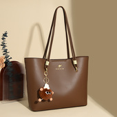 品牌正品 真皮托特包女2026秋新款 大容量牛皮腋下包百搭单肩通勤包