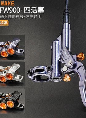 青蛙刹车FW900油压碟刹锻造刹把FV4速降软尾山地自行车四活塞油刹