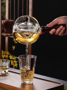 转把逍遥壶加厚玻璃泡茶壶防烫电陶炉煮茶壶家用纯手工茶具套装