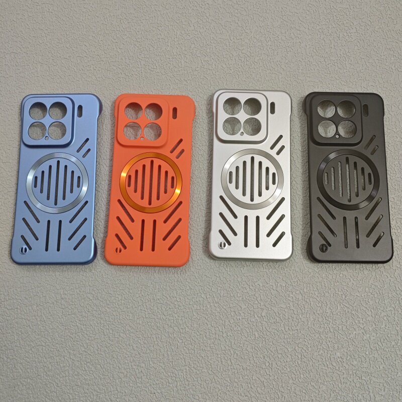镂空散热磁吸无边框硬壳小米15手机壳小米14ultra超薄小米13/12简约ins风小米15sPro高级感小米14Pro