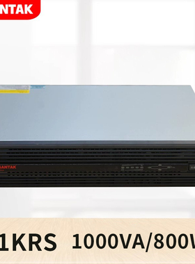 山特C1KRS机架式塔式双转换UPS电源1000VA 800W长延时主机外接36V