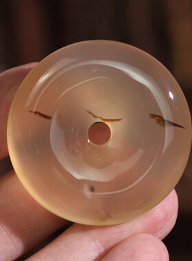 源饰界-天然玉髓高冰种果冻肉平安扣挂件大号平安吉祥吊坠无伤裂