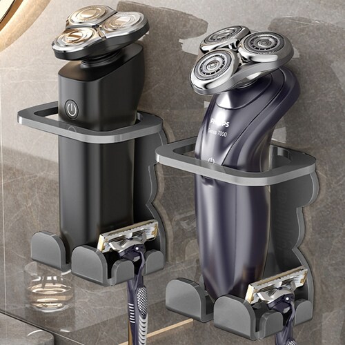 剃须刀置物架卫生间壁挂免打孔电动刀刮胡刀支架男士收纳牙刷架子