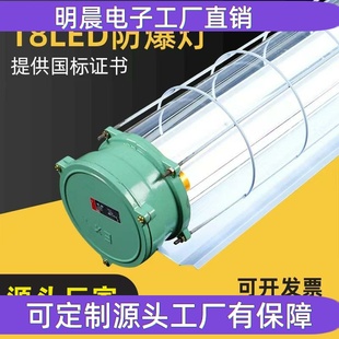 国标LED防爆荧光灯单管双管1.2米车间仓库工业照明隔爆T8日光灯管