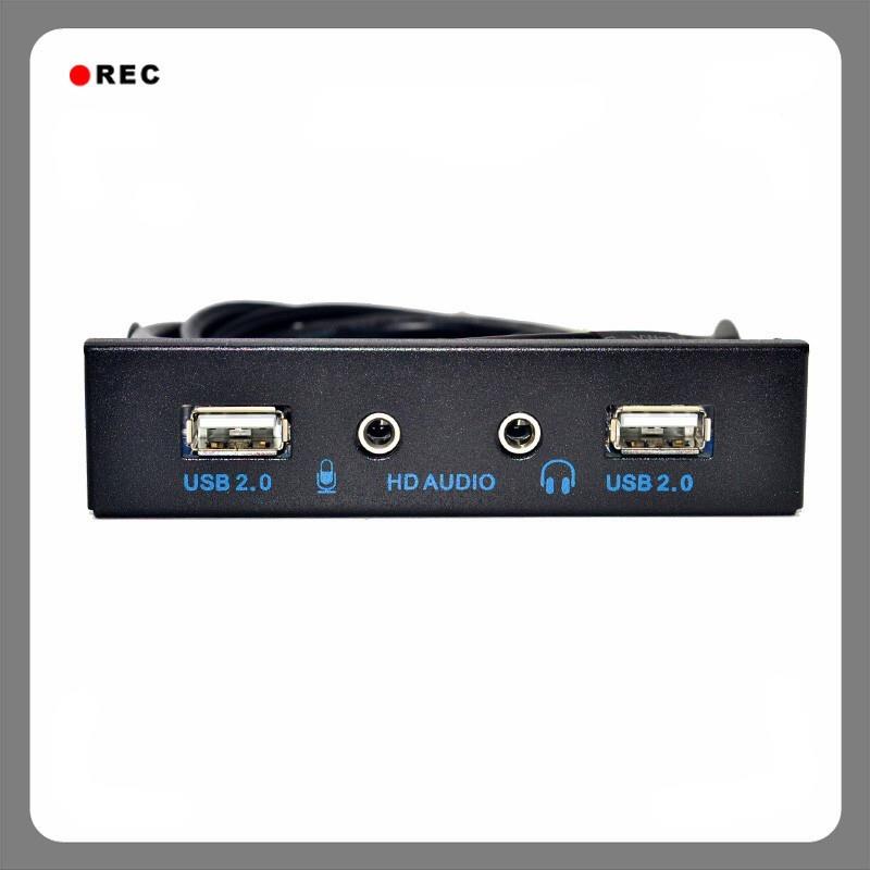 厂家USB2.0音频软驱位前置面板3.5寸9PIN转U2HD-AUDIO机箱