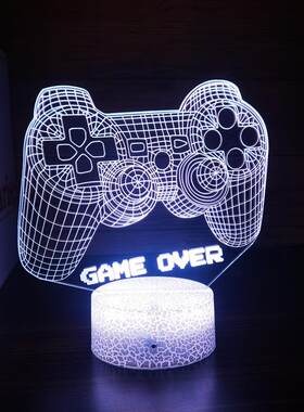 LED7XBOX小夜灯3D电竞创意灯手柄工厂直销污染氛围游戏装饰灯彩光