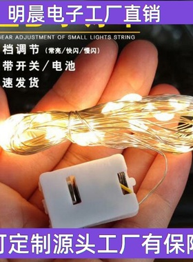 闪光LED灯串三档调节彩灯鲜花束礼盒蛋糕装饰鲜花店AG13电子灯串