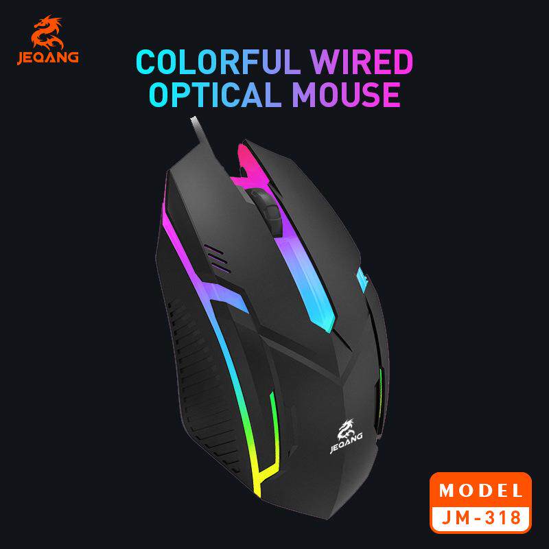工厂直销 有线鼠标usb七彩发光游戏竞技电脑鼠标外设厂家电脑配件