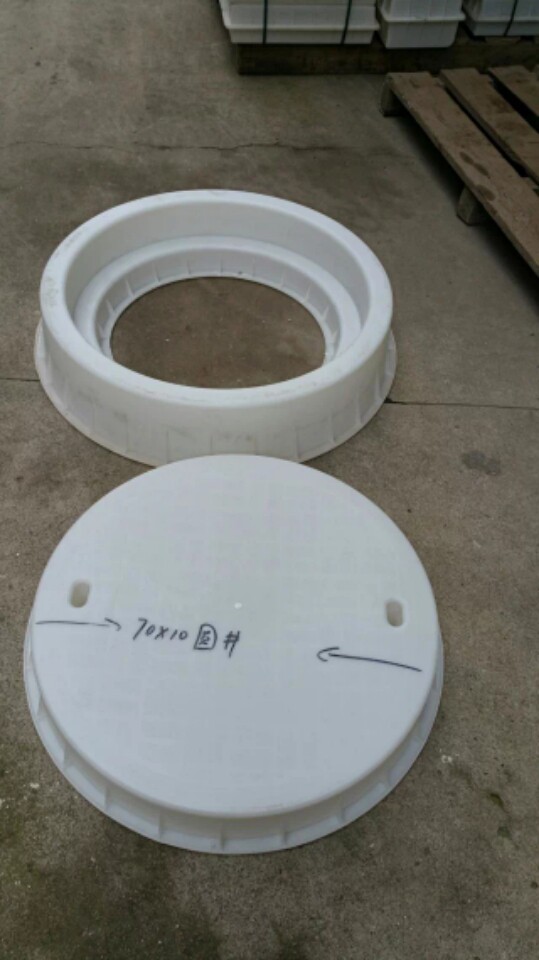 圆井盖塑料模具塑模70x10井圈井座钢纤维水泥混凝土下水漏水排水