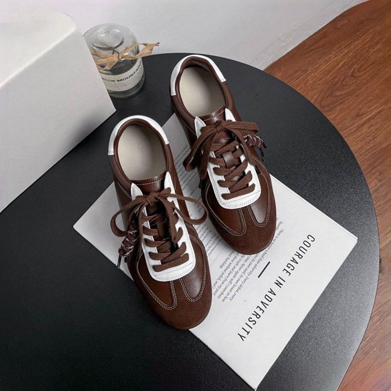 韩国2026春新款内增高复古德训鞋女拼色系带运动休闲单鞋阿甘鞋子,女鞋,时尚休闲鞋,淘宝优惠券,粉丝福利购,淘宝优惠卷