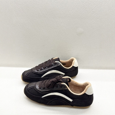 韩国百搭显瘦加绒德训鞋女款平底