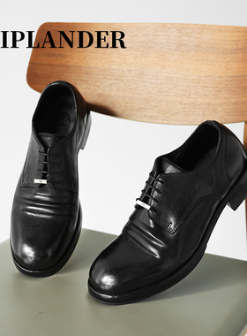 【2025年春季新款】viplander水洗马皮皮鞋高端手工德比鞋172101