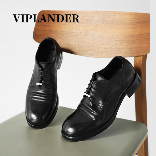 viplander春季新款水洗马皮皮鞋