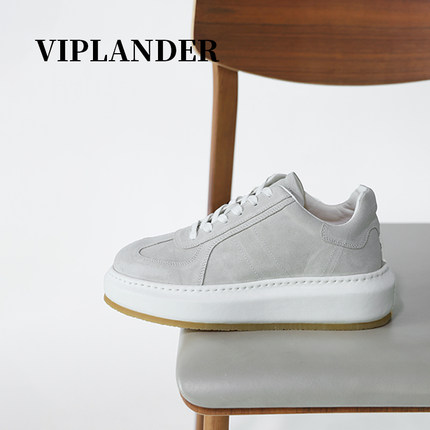 【2025年春季新款】VIPlander绒面简约复古增高板鞋22V10-2