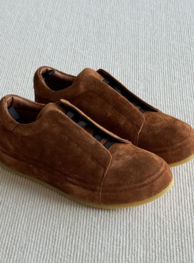 VIPlander棕色休闲皮鞋防滑耐磨老钱风英伦增高真皮板鞋2338-101