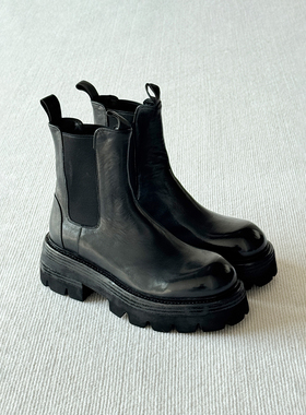 VIPlander英伦厚底切尔西靴男冬季增高马皮短靴潮流154212