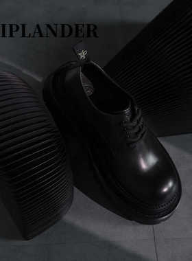 viplander2024夏季厚底皮鞋cleanfit增高圆头德比鞋男鞋153601