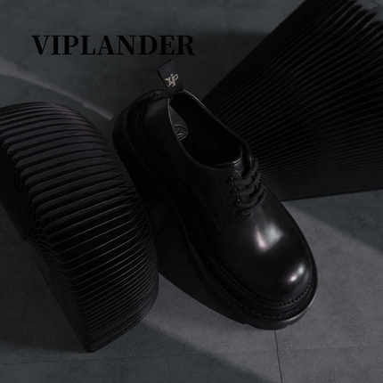 viplander2024夏季厚底皮鞋cleanfit增高圆头德比鞋男鞋153601