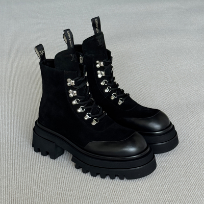 厚底马丁靴男款真皮休闲皮靴