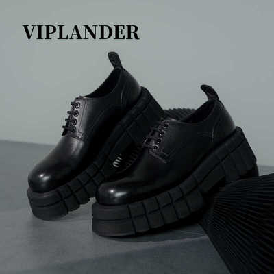 viplander夏秋商务休闲厚底皮鞋