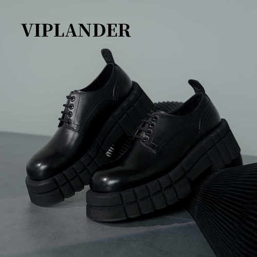 viplander夏秋商务休闲厚底皮鞋