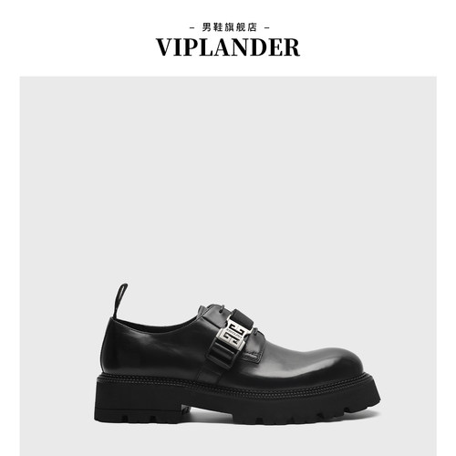VIPlander增高德比鞋男夏透气