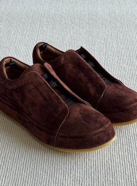 VIPlander休闲板鞋无鞋带套脚英伦复古真皮反绒皮鞋男秋2338-101